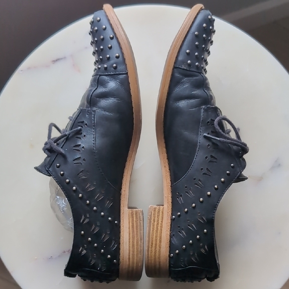 Sam Edelman Jayna Women's Black Studded Oxford Shoes - Picture 2 of 9